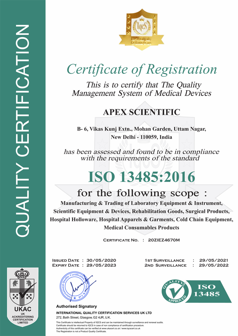 ISO CERTIFICATE 13485:2016